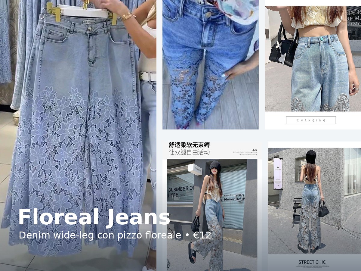 Collage immagini Floreal Jeans