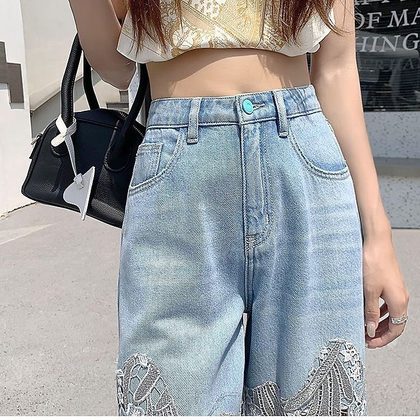 Floreal Jeans indossato dettaglio frontale