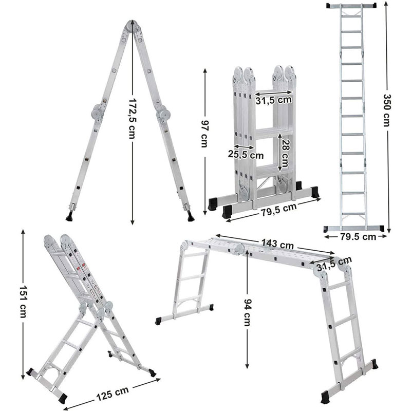 Multiple Ladder: Scala allungabile multiposizione per i tuoi lavori in casa